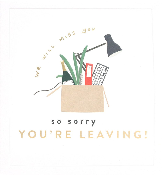 Sorry You're Leaving Goodbye Card