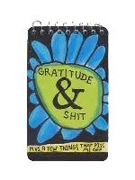 Blue Q Spiral Notebook 3"x 5" | Gratitude & Shit