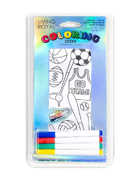 Living Royal Kids Colouring Socks | Sports