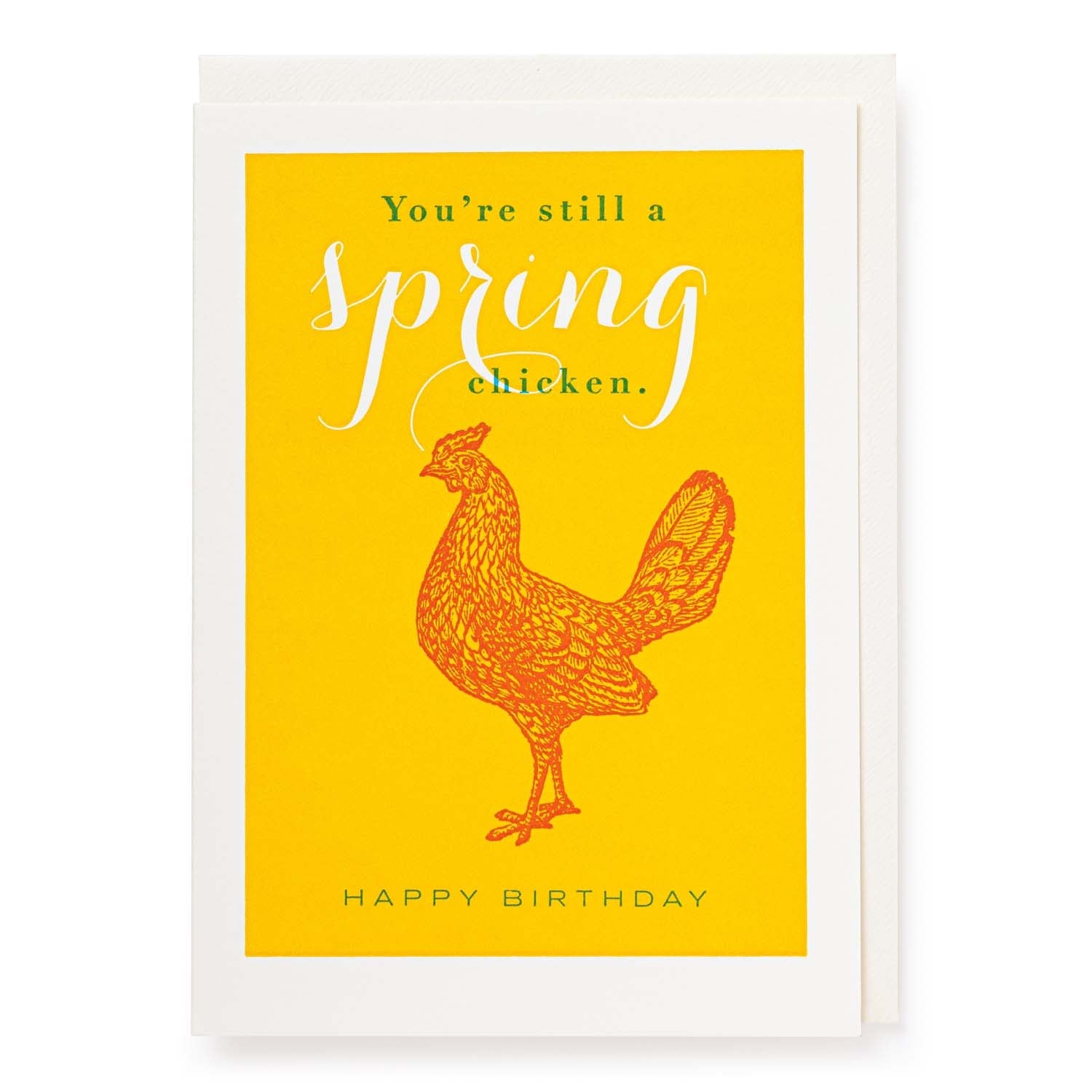 Spring Chicken Birthday Card