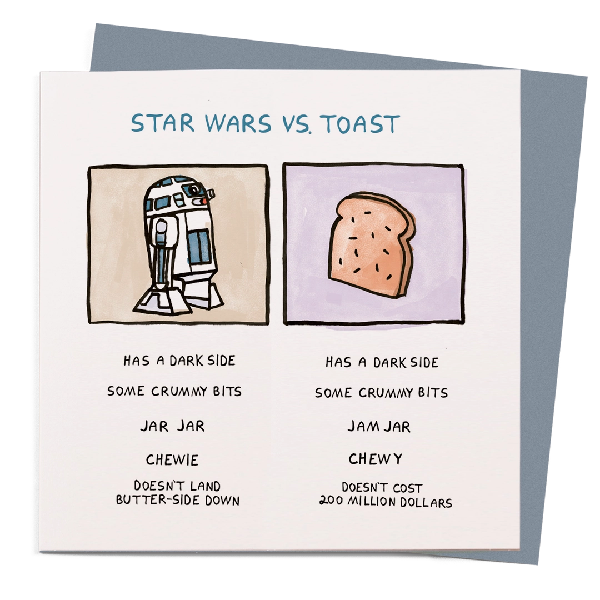 Star Wars Vs. Toast Blank Humor Card