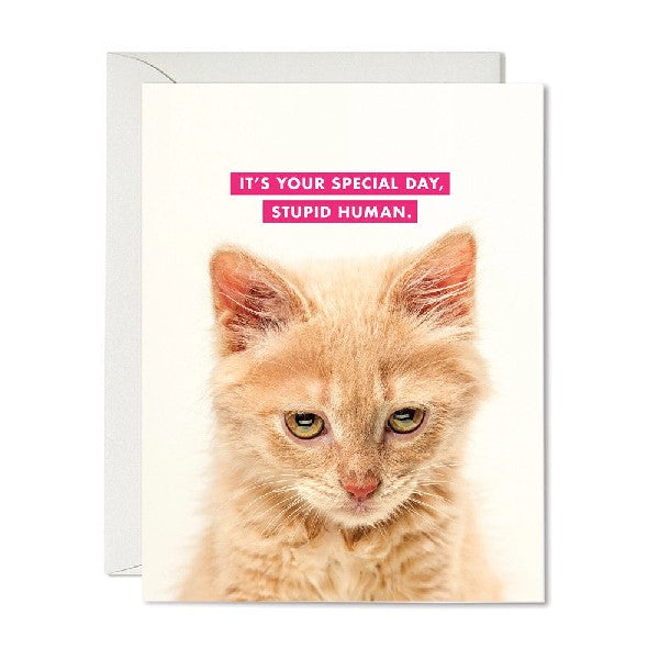 Stupid Human Birthday Card