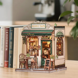 DIY Miniature Book Nook Kit | Sunny Cafe