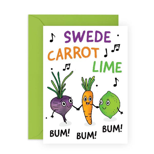 Swede Carrot Lime Blank Humour Card