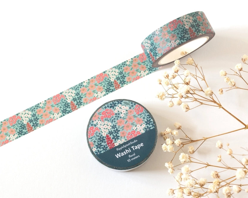 Teal Garden Washi Tape