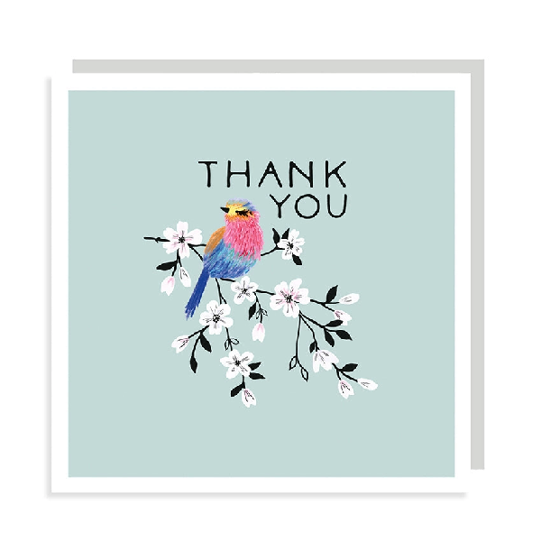 Bird On A Branch Thank You Card