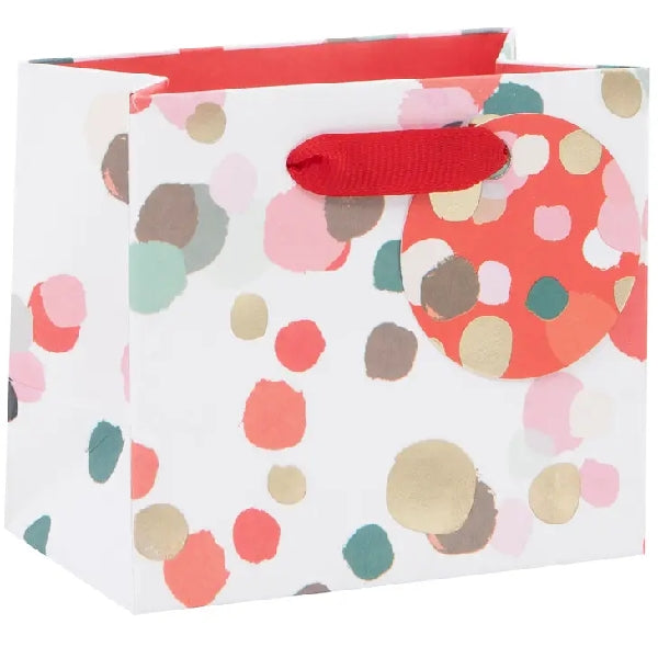 Small White Christmas Glow Gift Bag