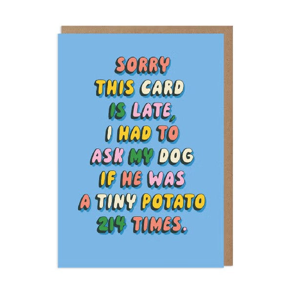 Tiny Potato Humour Birthday Card