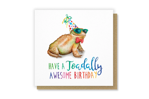 Toadally Awesome Birthday Card