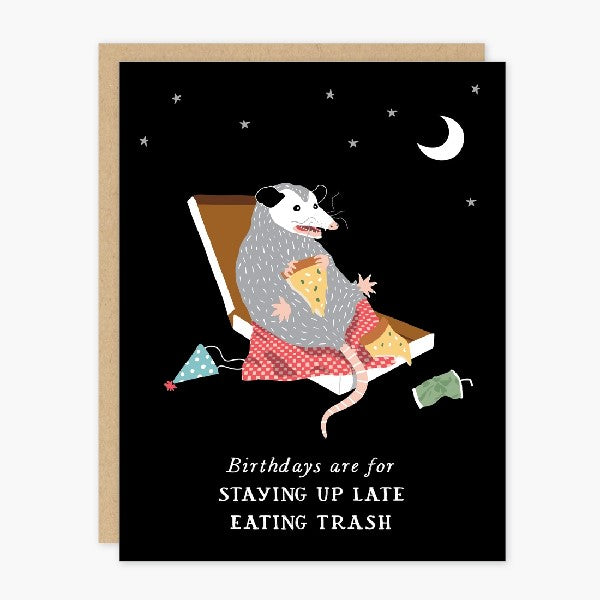 Trashy Possum Birthday Card