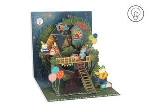 Treehouse Light Up Pop-Up Card