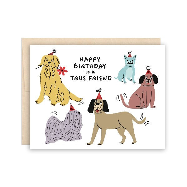 True Dog Friend Birthday Card