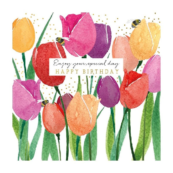 Tulips Birthday Card