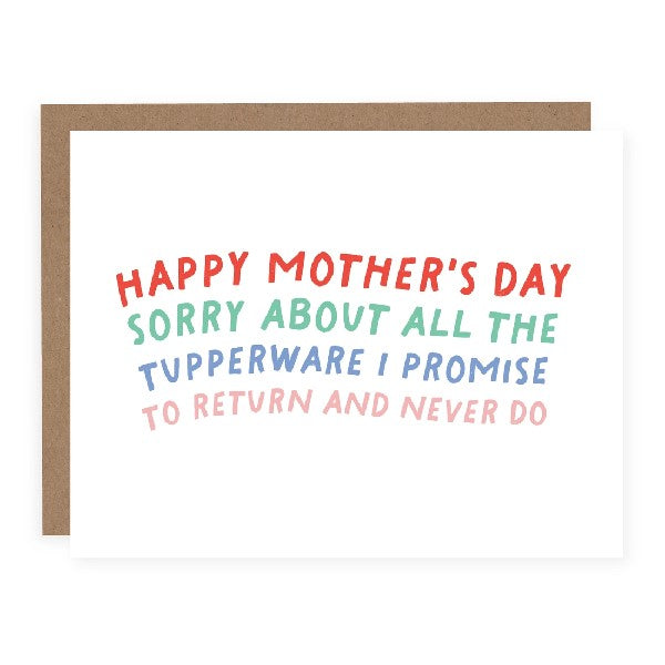 Tupperware Mother's Day Card