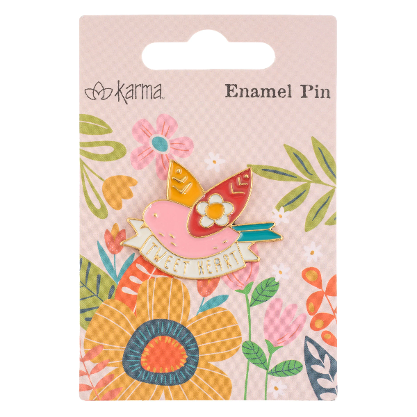 Tweet Heart Enamel Pin