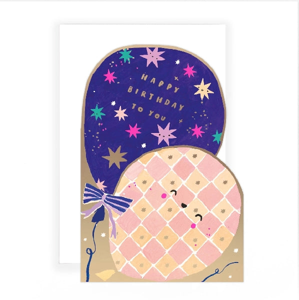Two Balloons Birthday Card