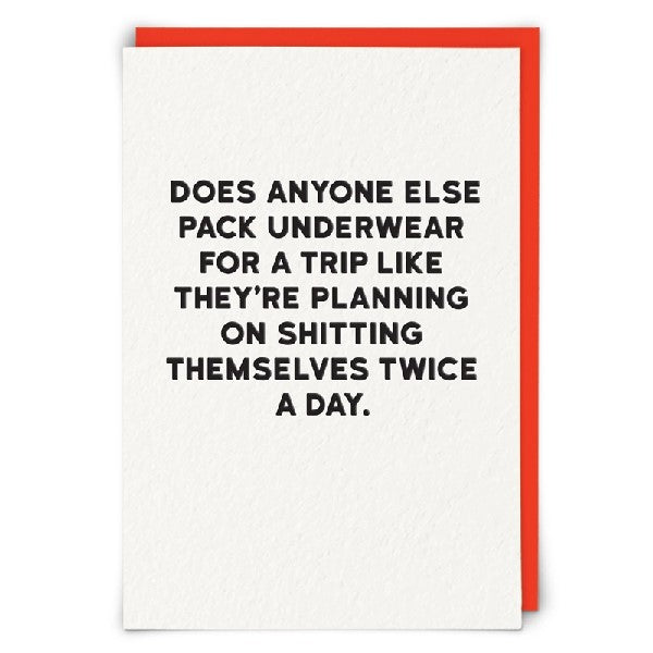 Underwear Blank Humour Card