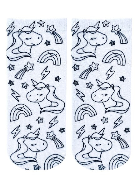Living Royal Kids Colouring Socks | Unicorn Galaxy