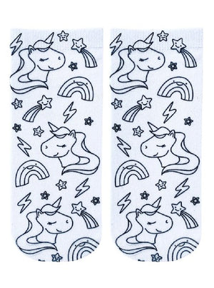 Living Royal Kids Colouring Socks | Unicorn Galaxy