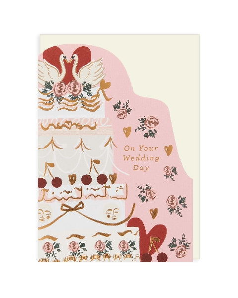 Vintage Cake Wedding Card