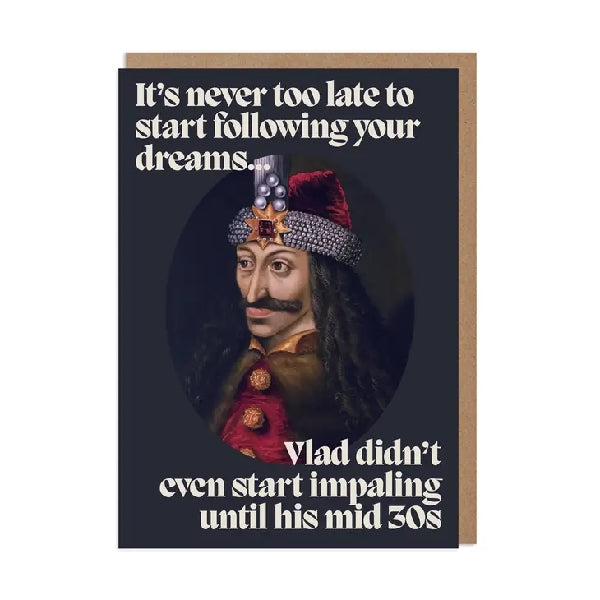 Vlad Dreams Blank Humour Card