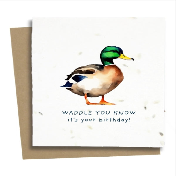 Duck Plantable Birthday Card