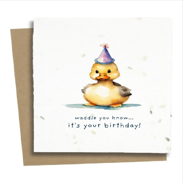 Party Duckling Plantable Birthday Card