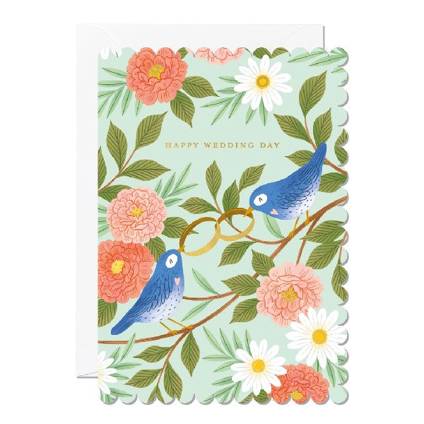 Infinity Birds Wedding Card