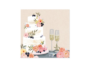 Fondant Wedding Cake Pop Up Card