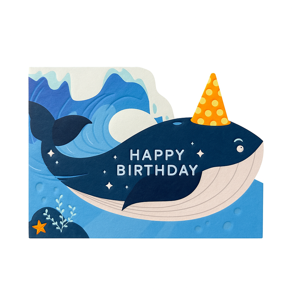 Whale Birthday Card