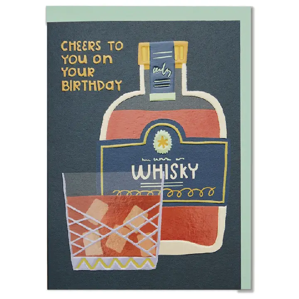 Whisky On The Rocks Birthday Card