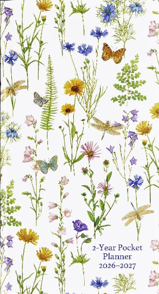 Peter Pauper 2026-27 2-Year Pocket Planner | Wildflower Garden