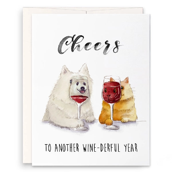 Wine-derful Year Anniversary Card