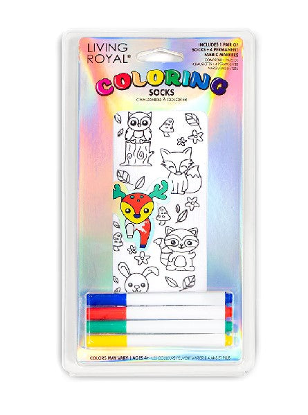 Living Royal Kids Colouring Socks | Woodland Animal