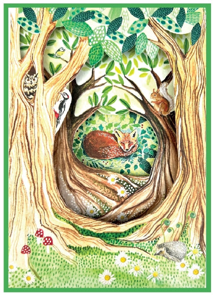 Woodland Fox Blank Art Card