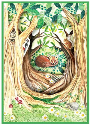 Woodland Fox Blank Art Card