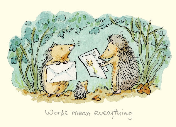 Words Mean Everything Blank Art Card