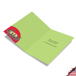 Workshop And Trees Christmas Card