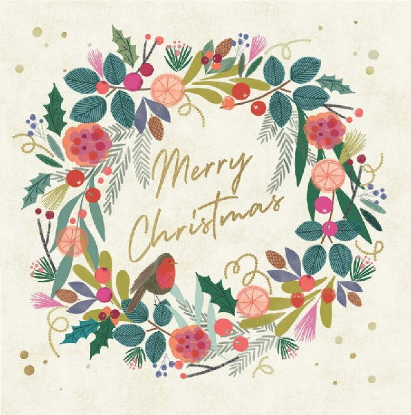 Wreath Christmas Card
