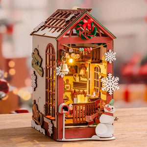 DIY Miniature Book Nook Kit | Christmas Indoor Scene