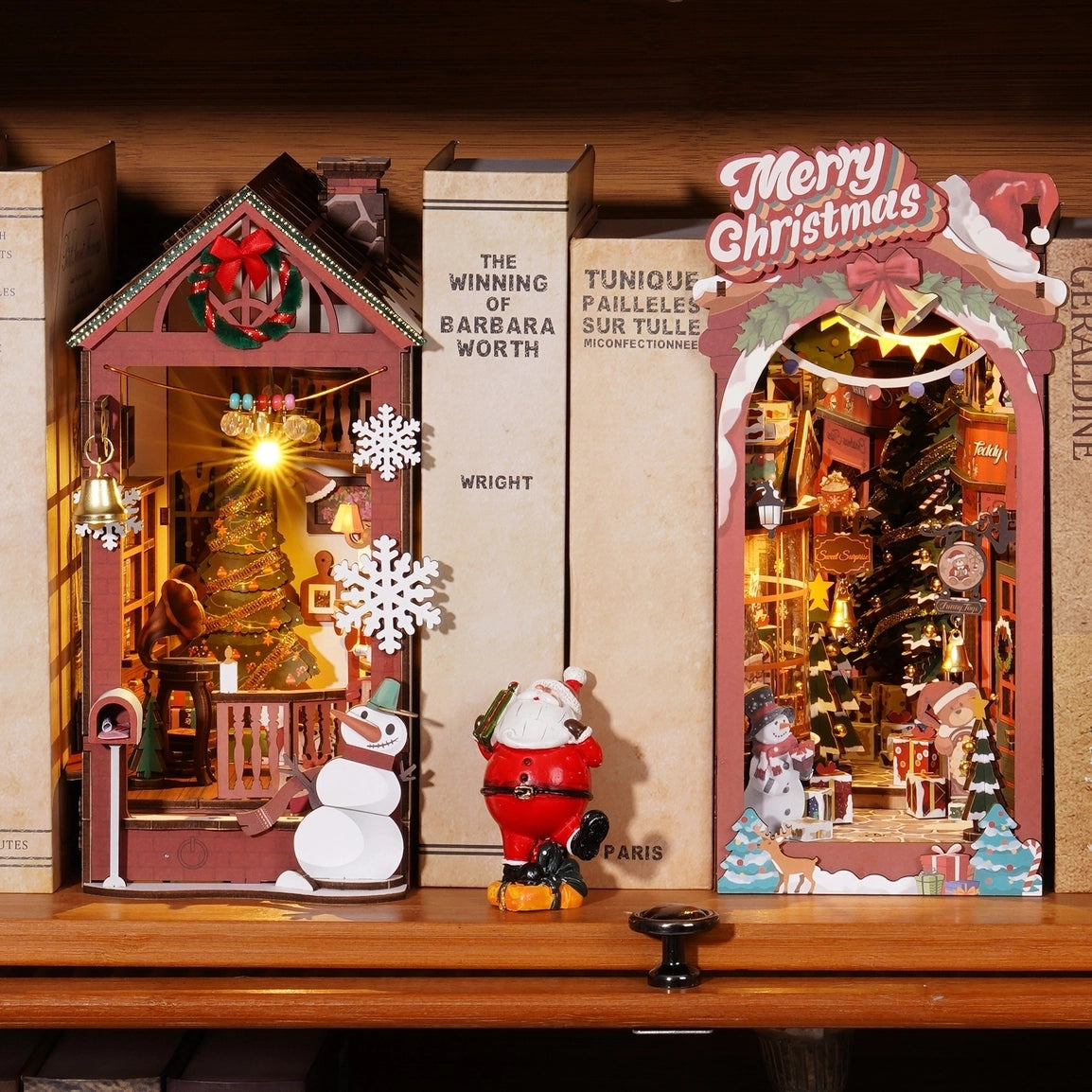 DIY Miniature Book Nook Kit | Christmas Indoor Scene