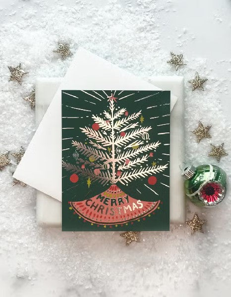 Aluminum Tree Christmas Card