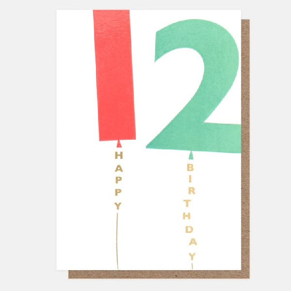 Happy 12th Birthday Card