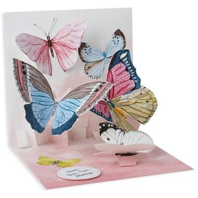 Watercolor Butterflies Pop Up Card