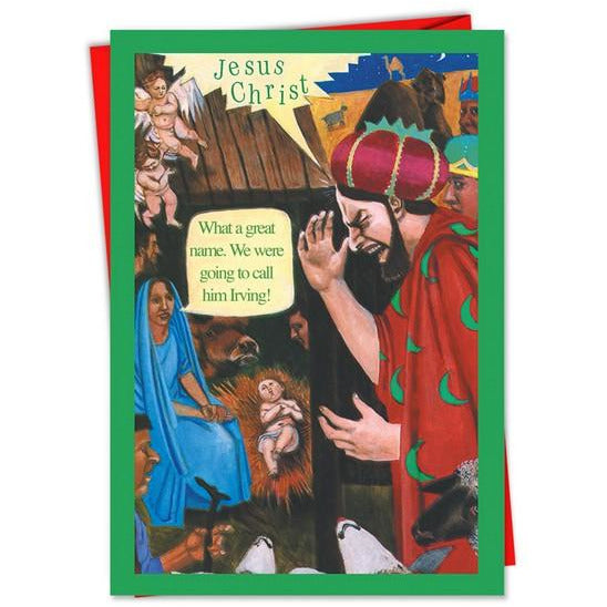 Jesus or Irving Christmas Card