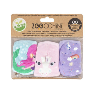 Zoochini Children's Face Masks - Unicorn Set of 3