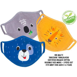 Zoochini Children's Face Masks - Dog Set of 3