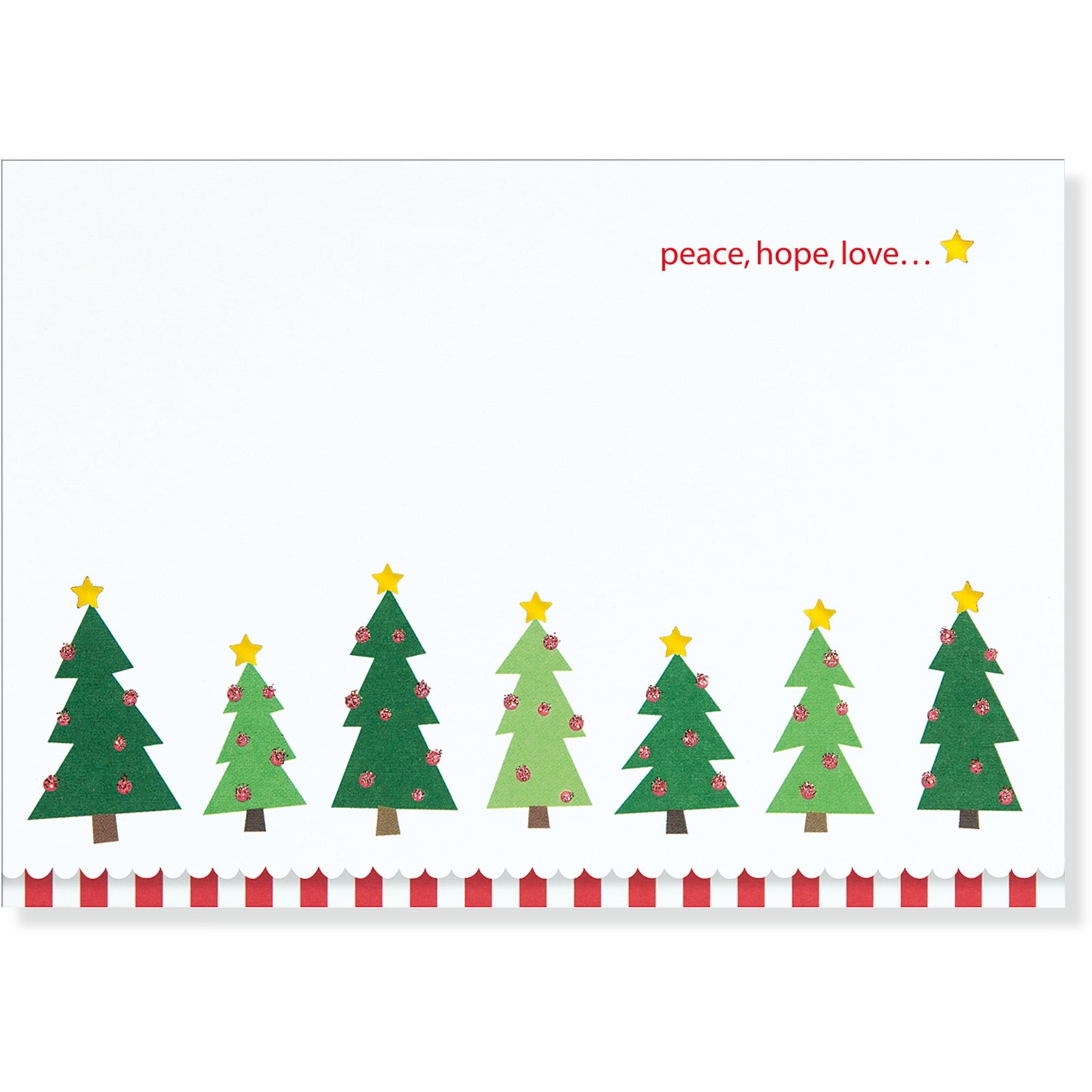 Sparkly Christmas Trees Boxed Holiday Cards| Set of 20