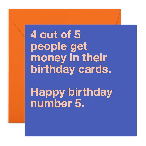 4 Out Of  5 Birthday Card