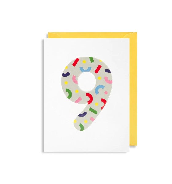 9th Birthday Mini Card